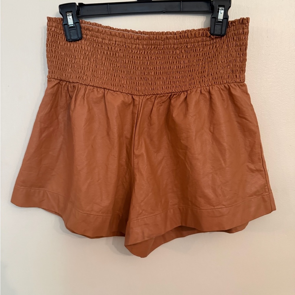 TCEC Women's High Waist Brown Shorts